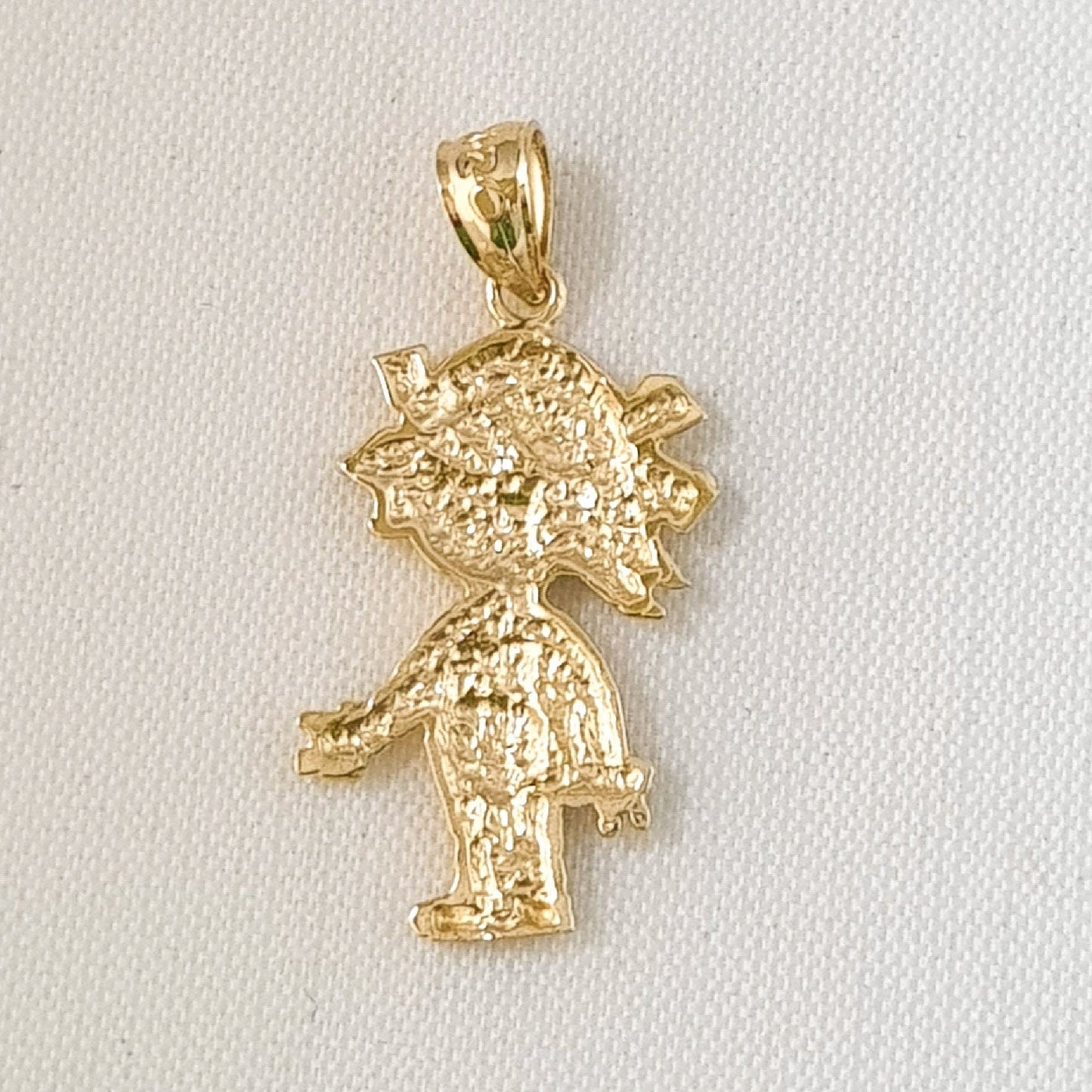 14K Yellow Gold Girl Pendant