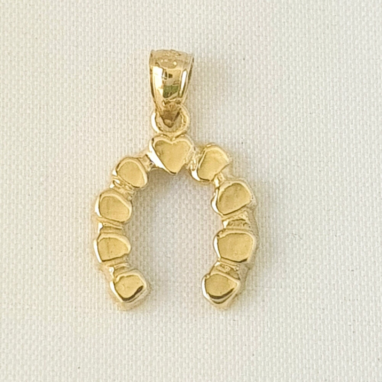 14K Yellow Gold HORSESHOE Pendant