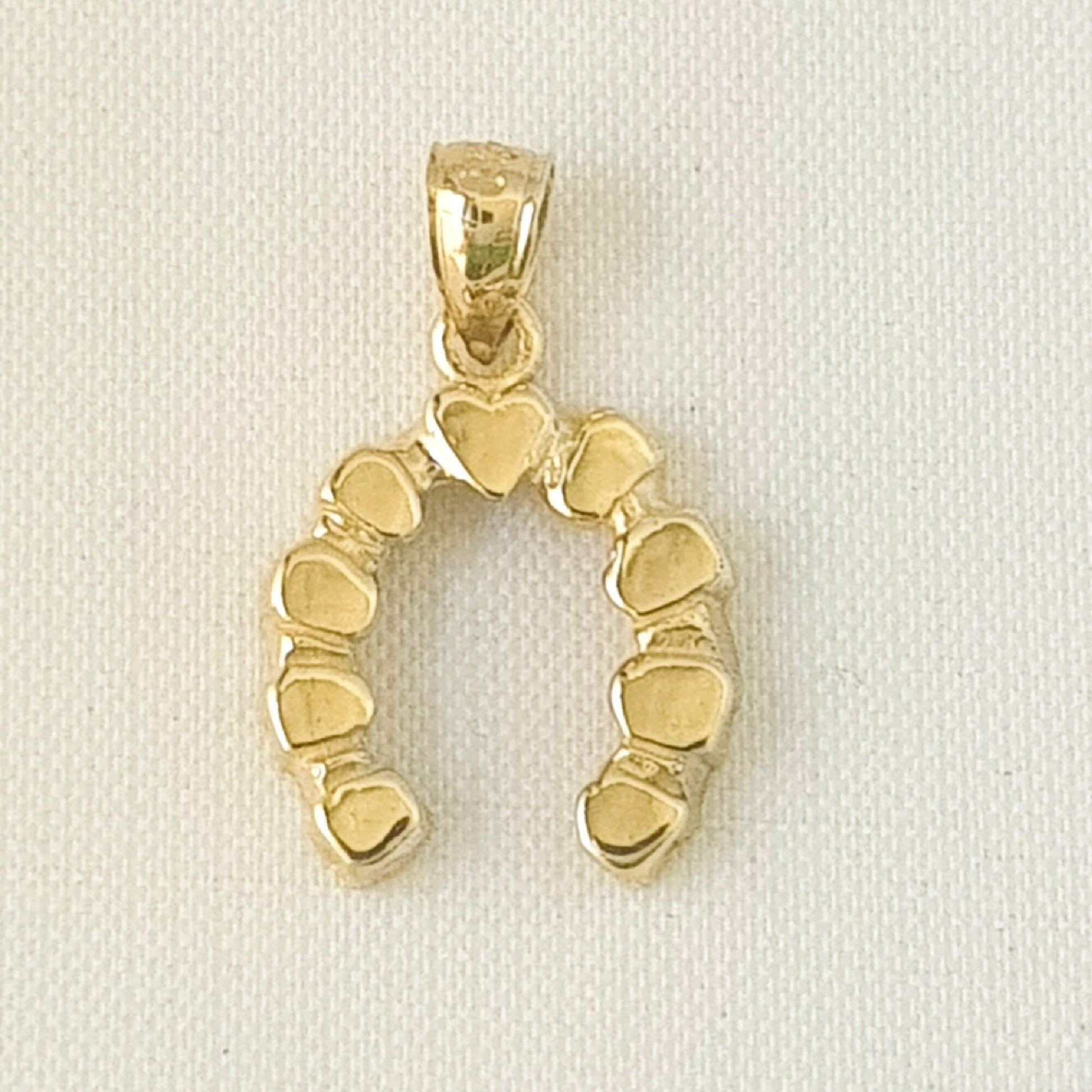14K Yellow Gold HORSESHOE Pendant