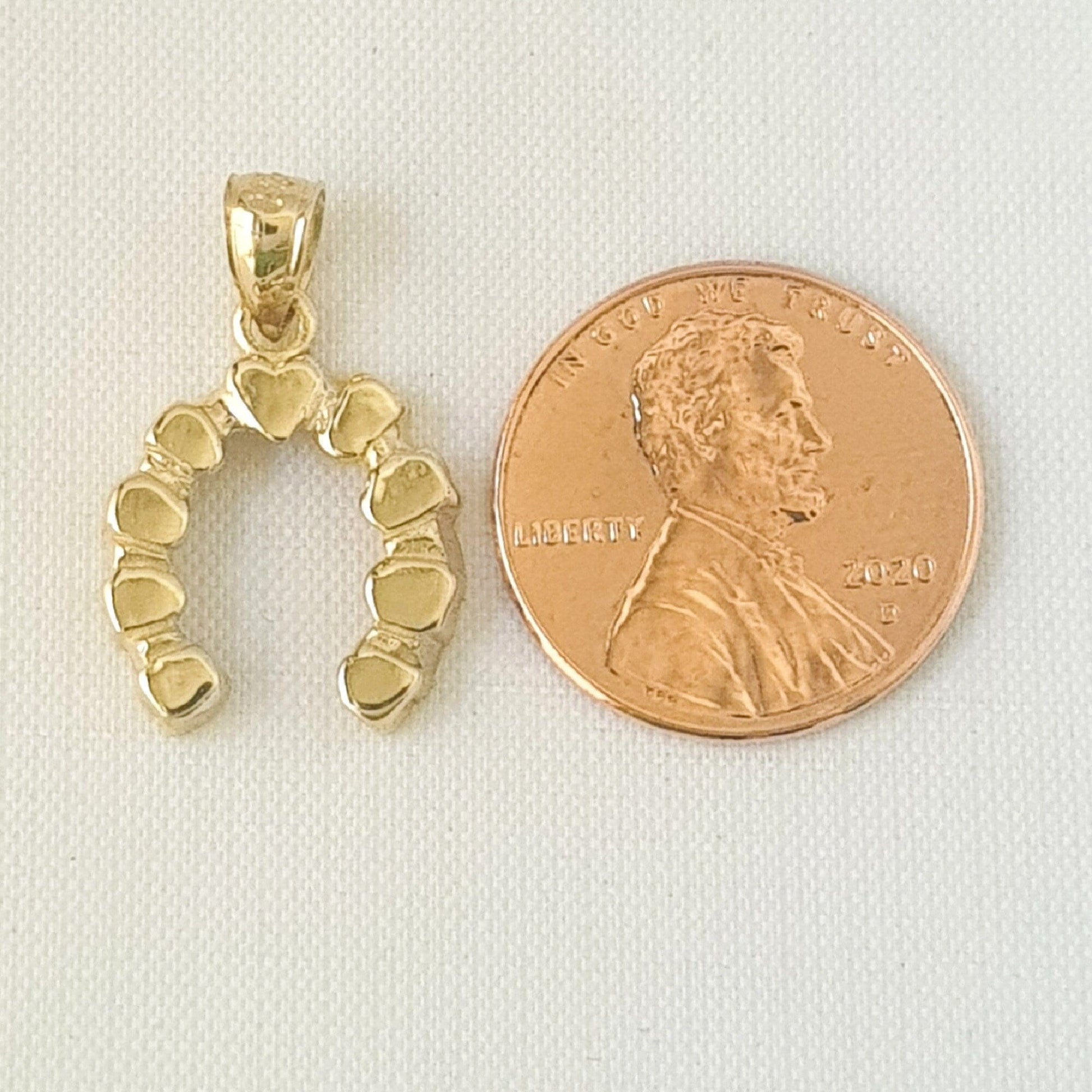 14K Yellow Gold HORSESHOE Pendant