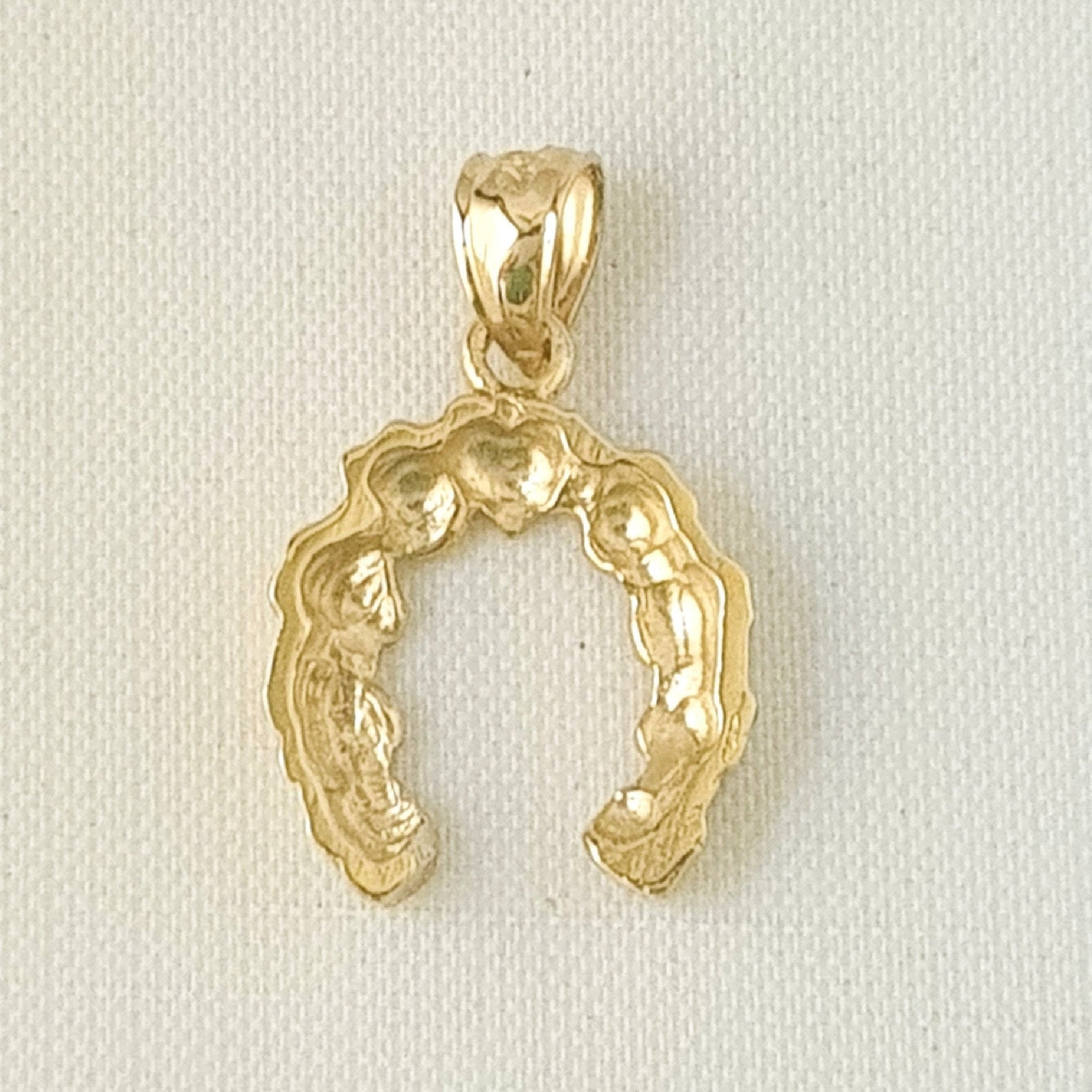 14K Yellow Gold HORSESHOE Pendant