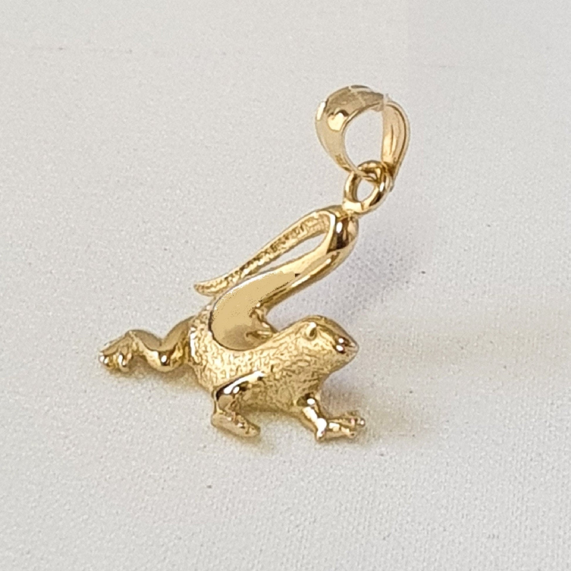 14K Yellow Gold Iguana Lizard Pendant