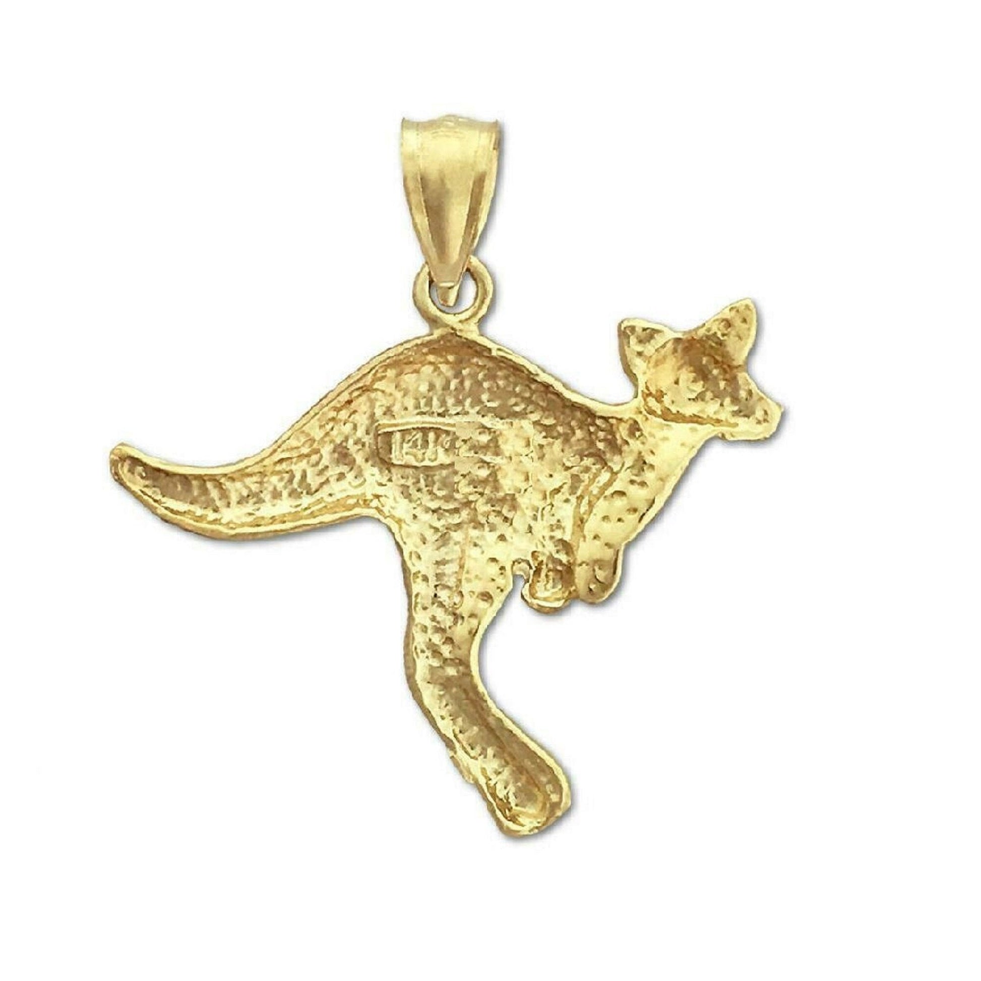 14K Yellow Gold Kangaroo Pendant
