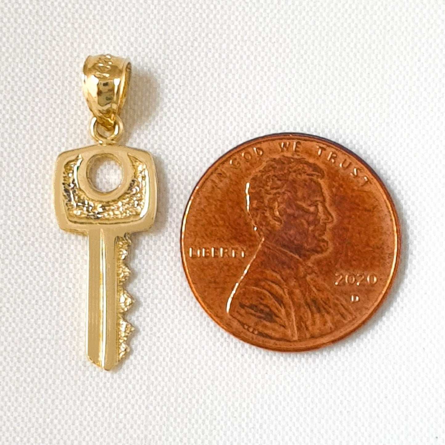 14K Yellow Gold KEY Pendant
