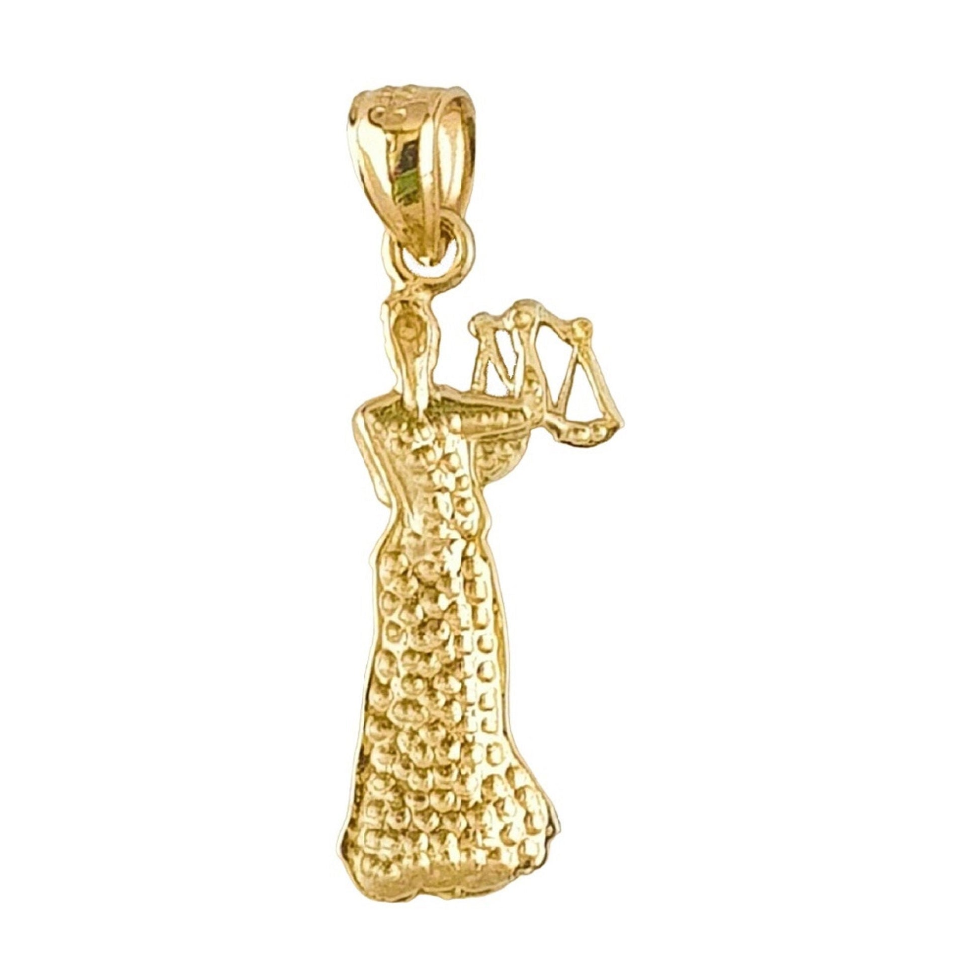 14k Yellow Gold Lady of Justice Pendant
