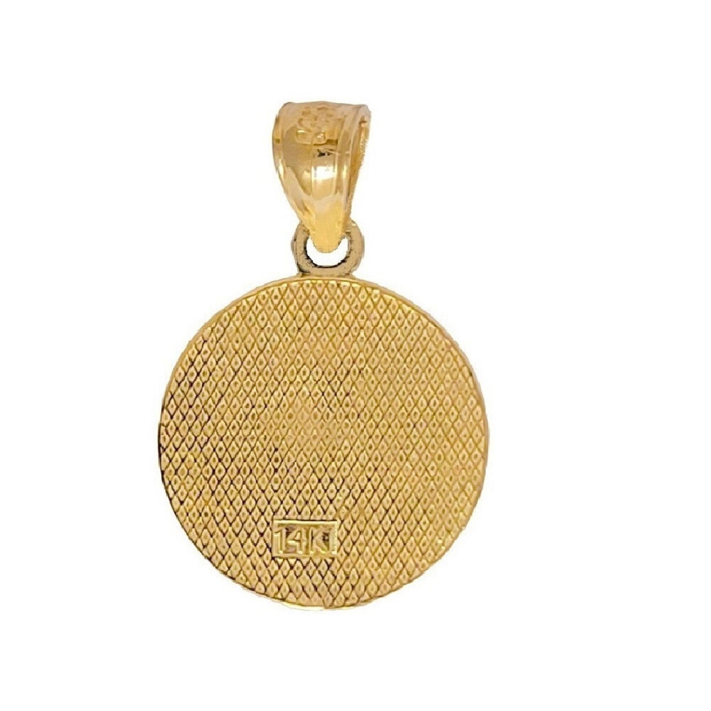 14K Yellow Gold Saint Christopher Protect Us Pendant