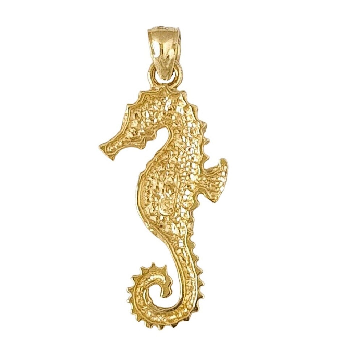 14K Yellow Gold Seahorse Pendant