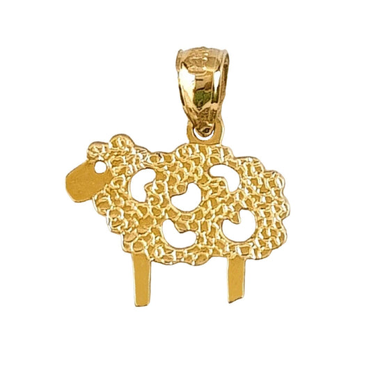 14K Yellow Gold Sheep Pendant
