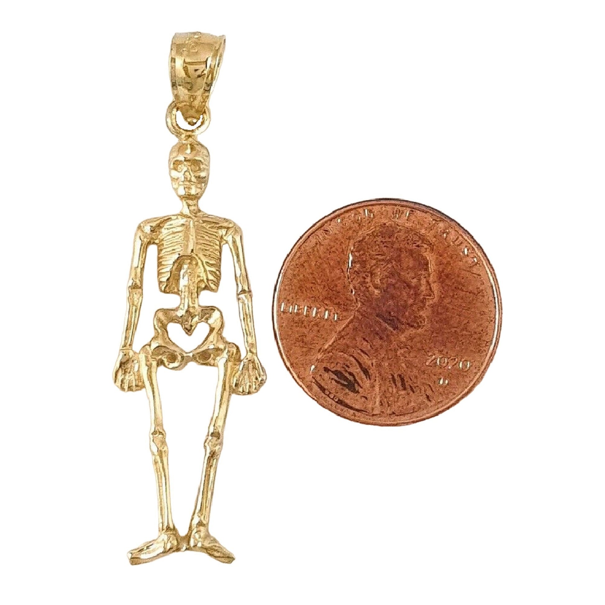 14K Yellow Gold Skeleton Pendant
