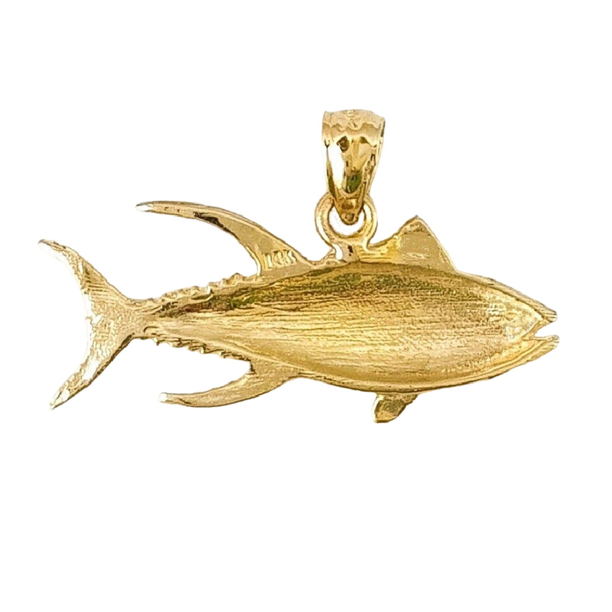 14K Yellow Gold Tuna Fish Pendant