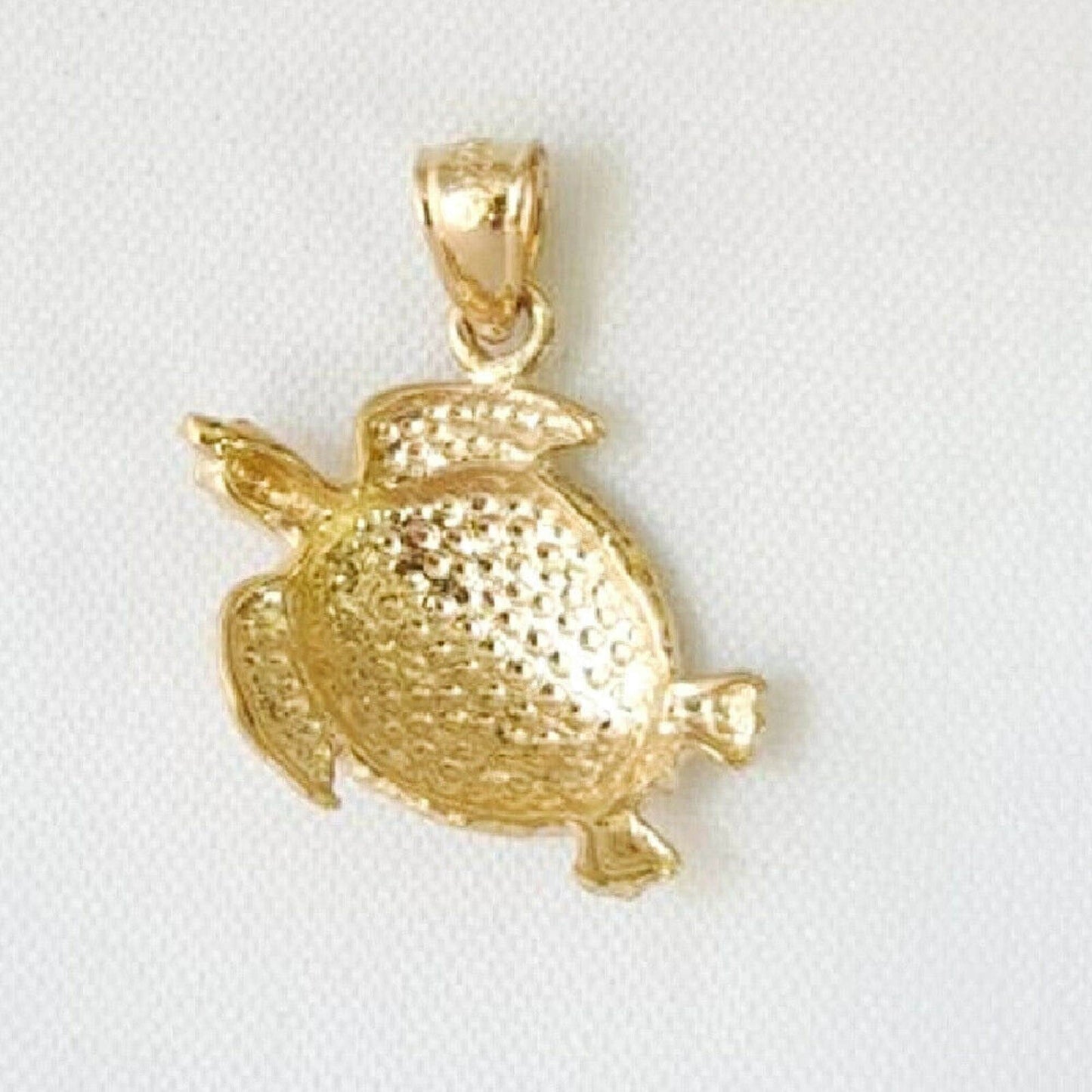 14K Yellow Gold Turtle Pendant