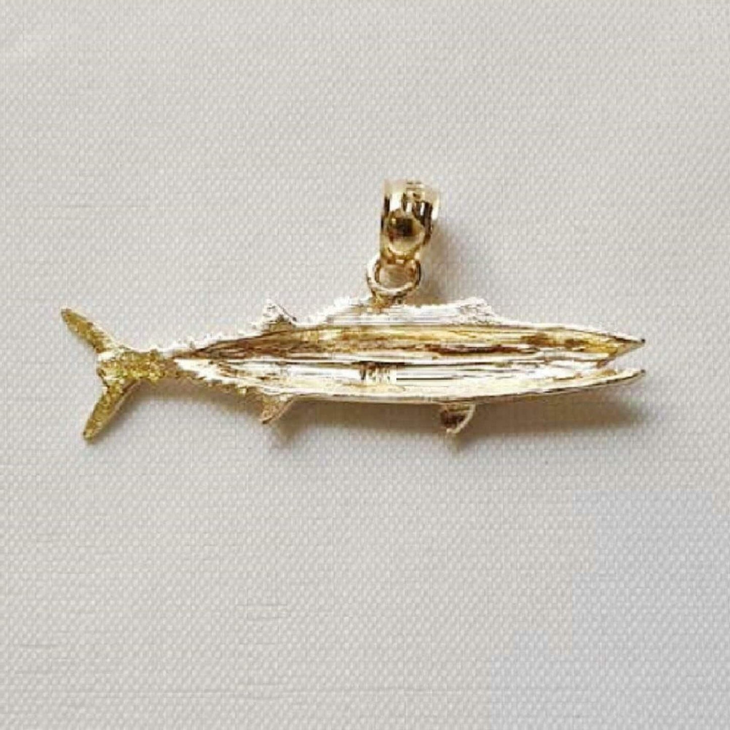 14K Yellow Gold Wahoo Fish Pendant