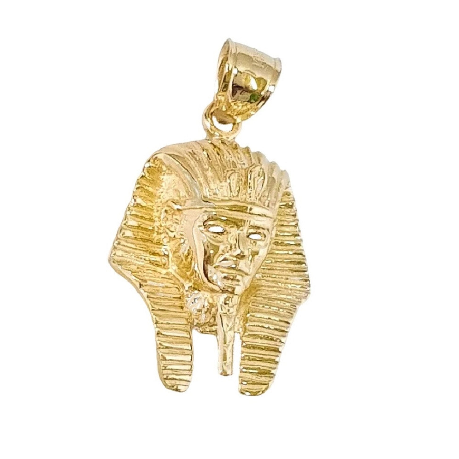 14K Yellow Gold Egyptian KING TUT PHARAOH Pendant