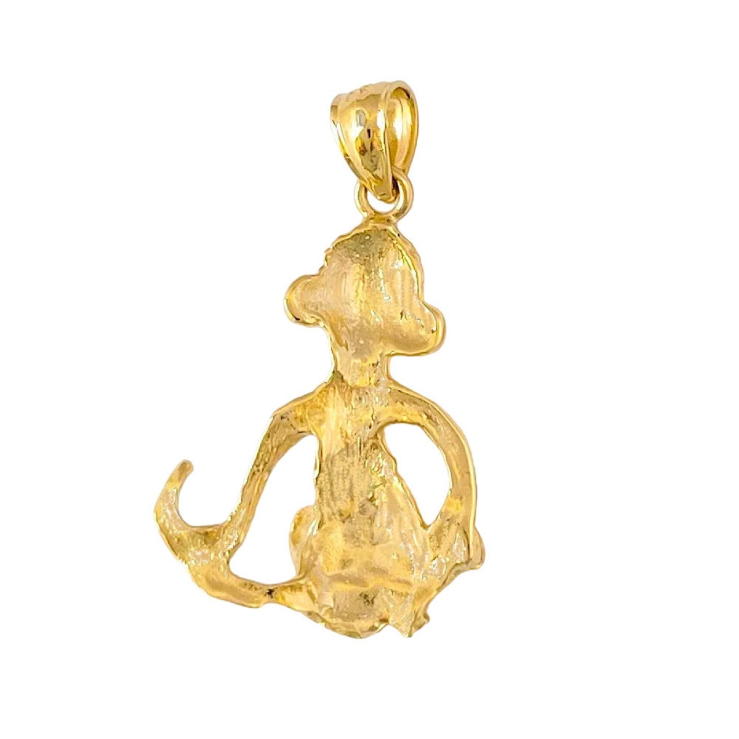 14K Yellow Gold Monkey Pendant