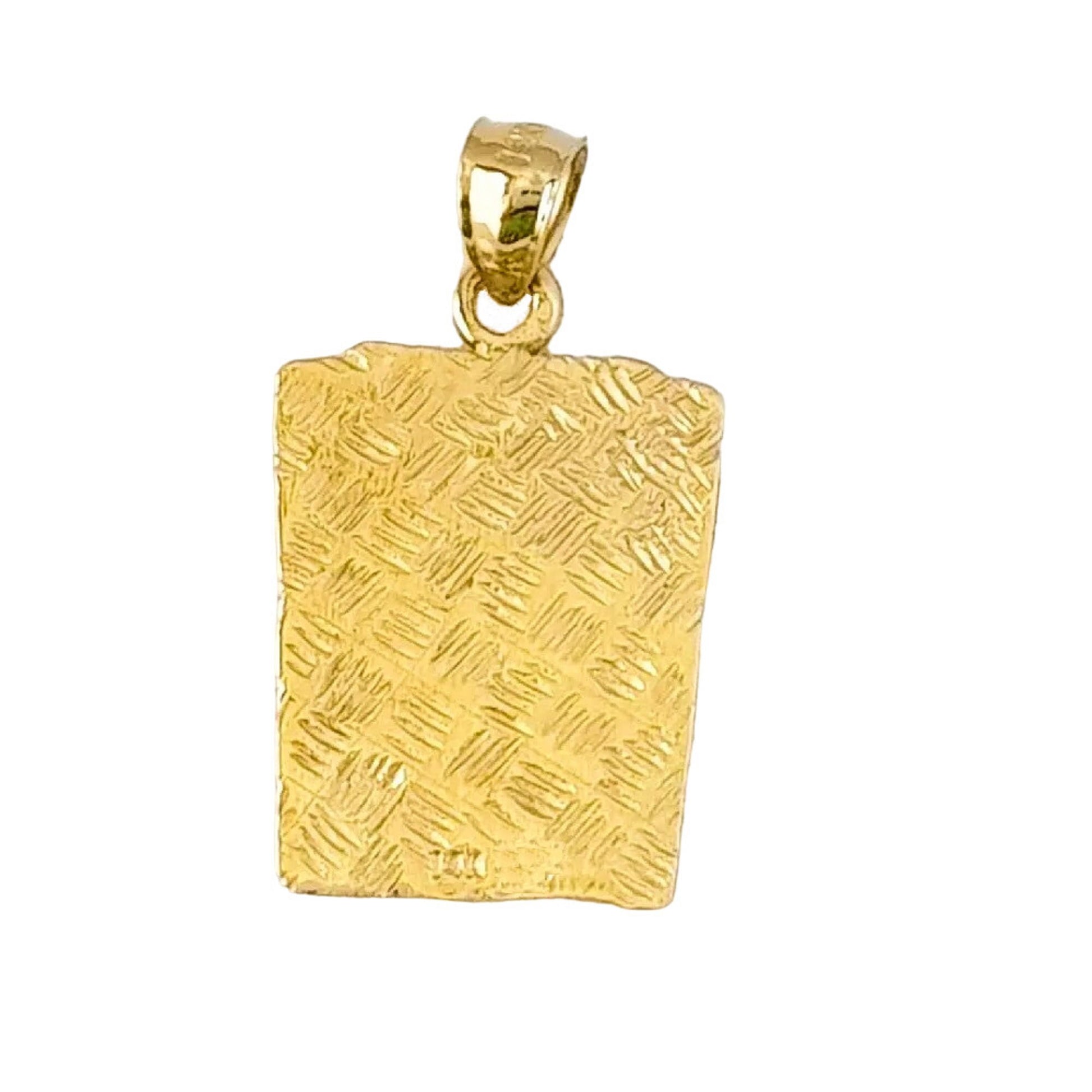 14K Yellow Gold Ace and Jack Playing Cards Pendant