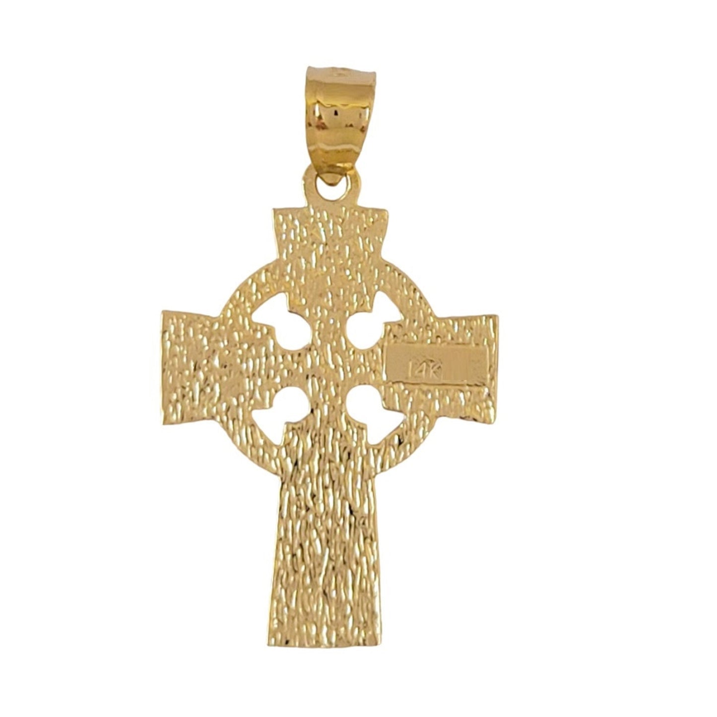 14K Yellow Gold Celtic Cross Pendant