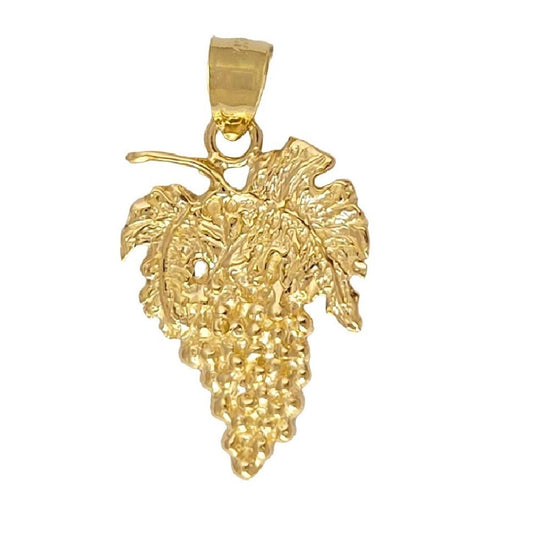 14K Yellow Gold Grapes Pendant