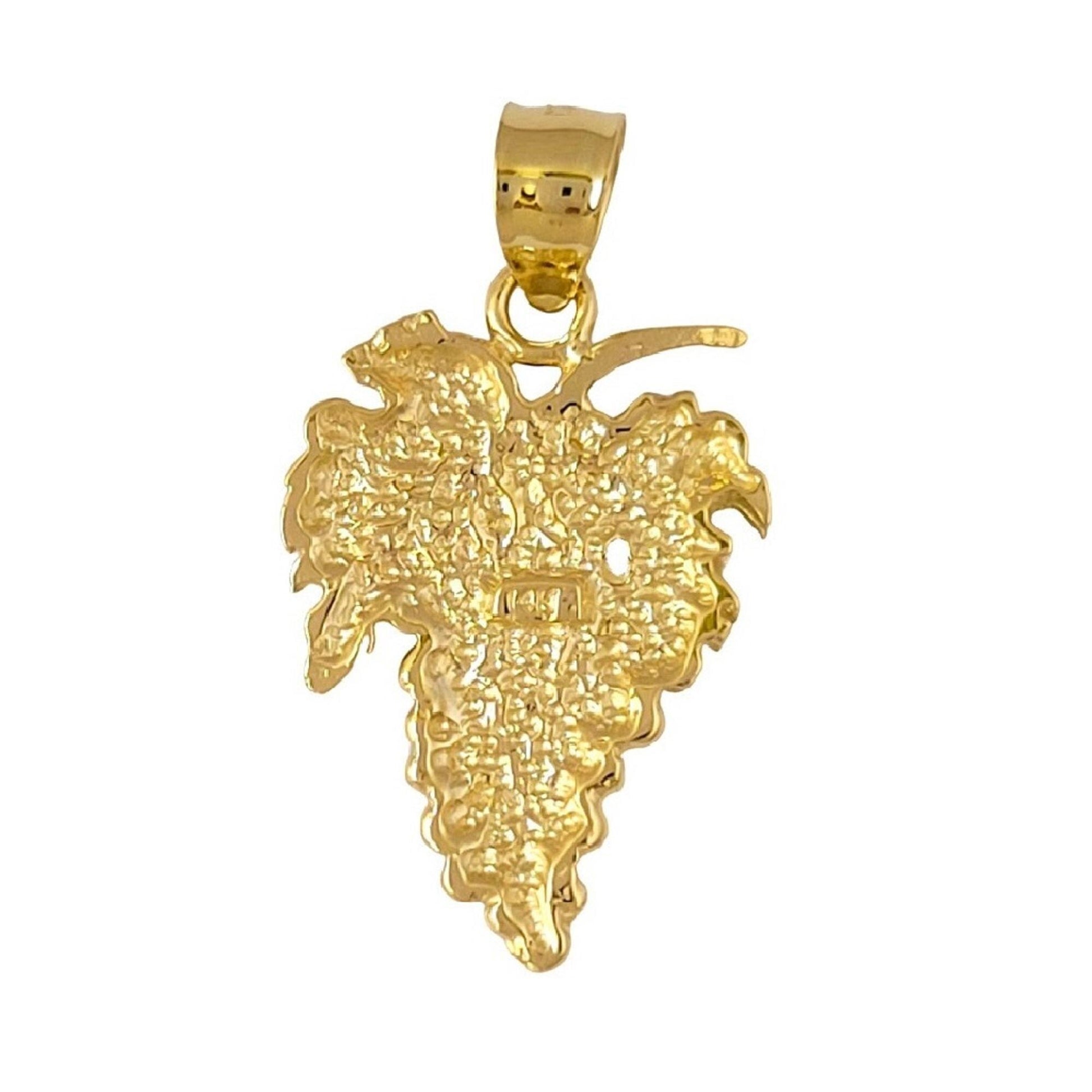 14K Yellow Gold Grapes Pendant
