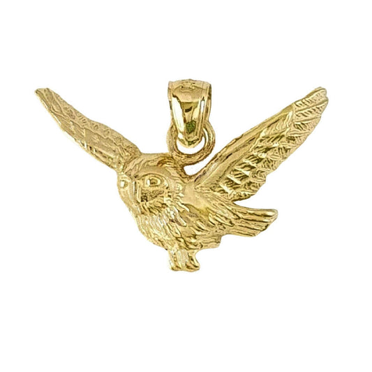 14K Yellow Gold OWL Pendant