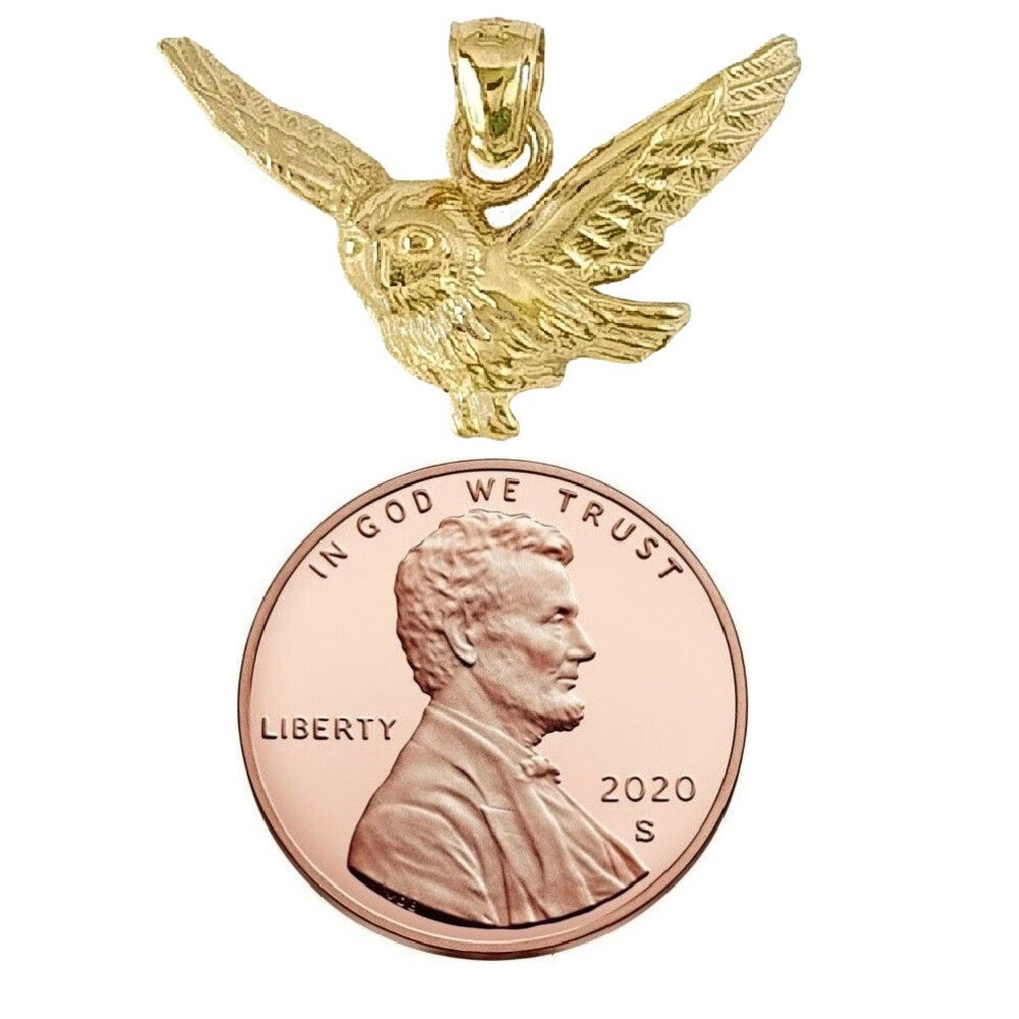 14K Yellow Gold OWL Pendant