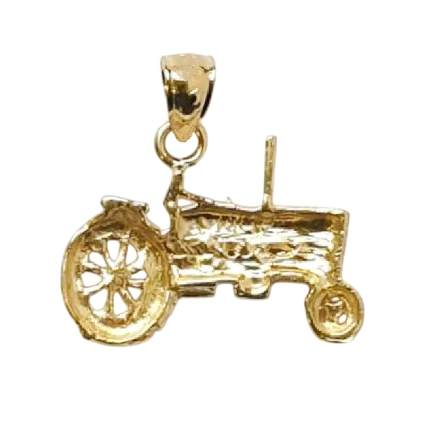 14K Yellow Gold Tractor Pendant