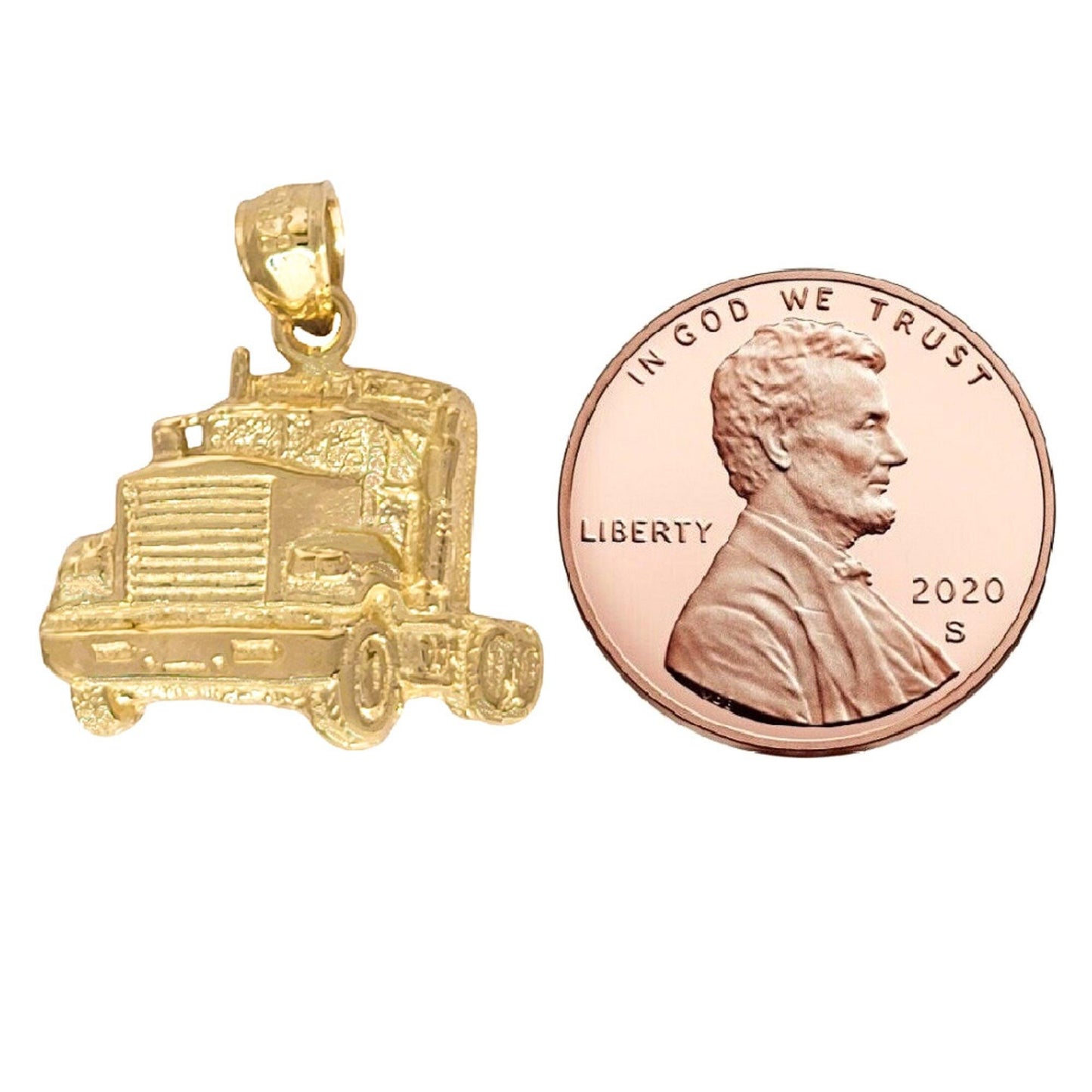14K Yellow Gold TRUCK Pendant