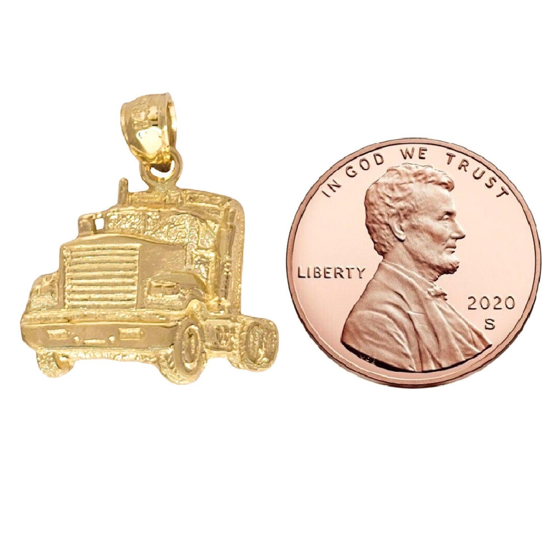 14K Yellow Gold TRUCK Pendant