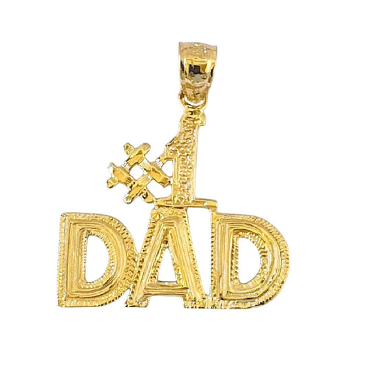 14K Yellow Gold #1 DAD Pendant