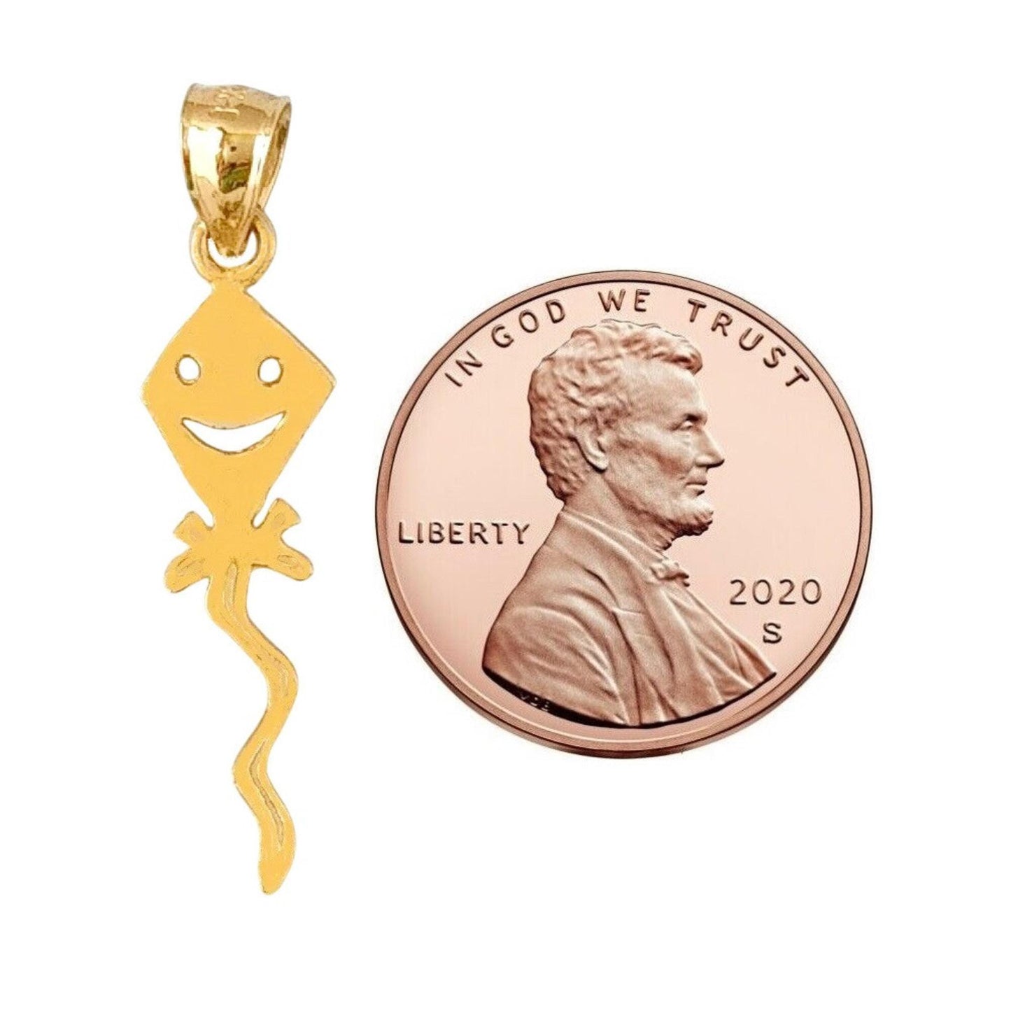 14K Yellow Gold KITE Pendant Charm