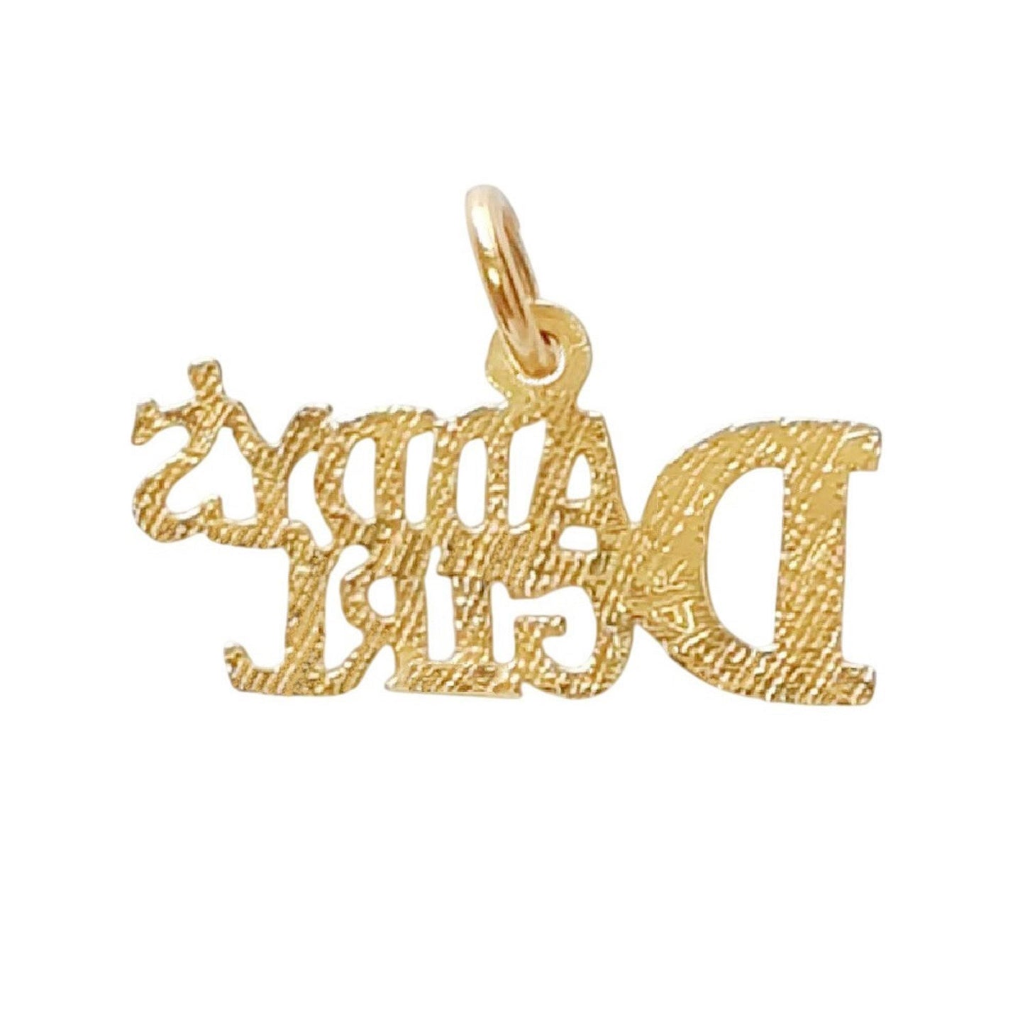 14K Yellow Gold Daddys Girl Pendant