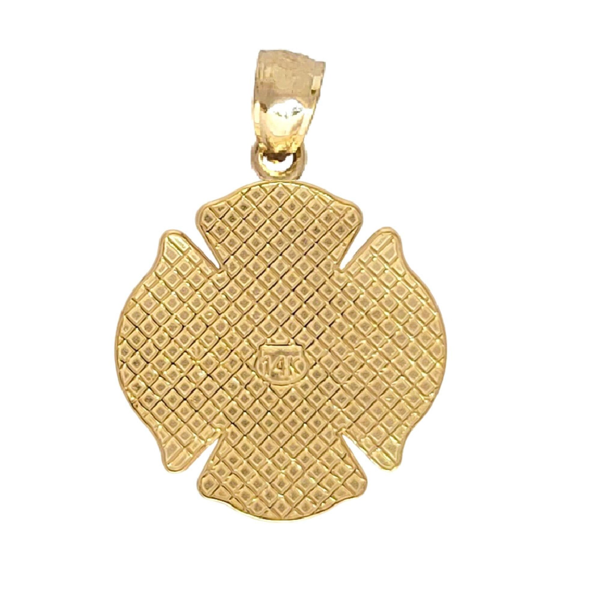 14K Yellow Gold ST. Florian Protector of Firefighters Pendant