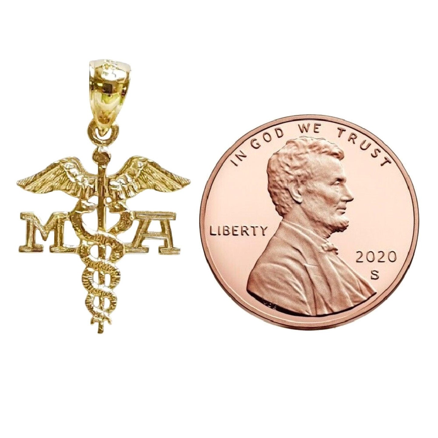 14K Yellow Gold MA (Medical Assistant) Pendant