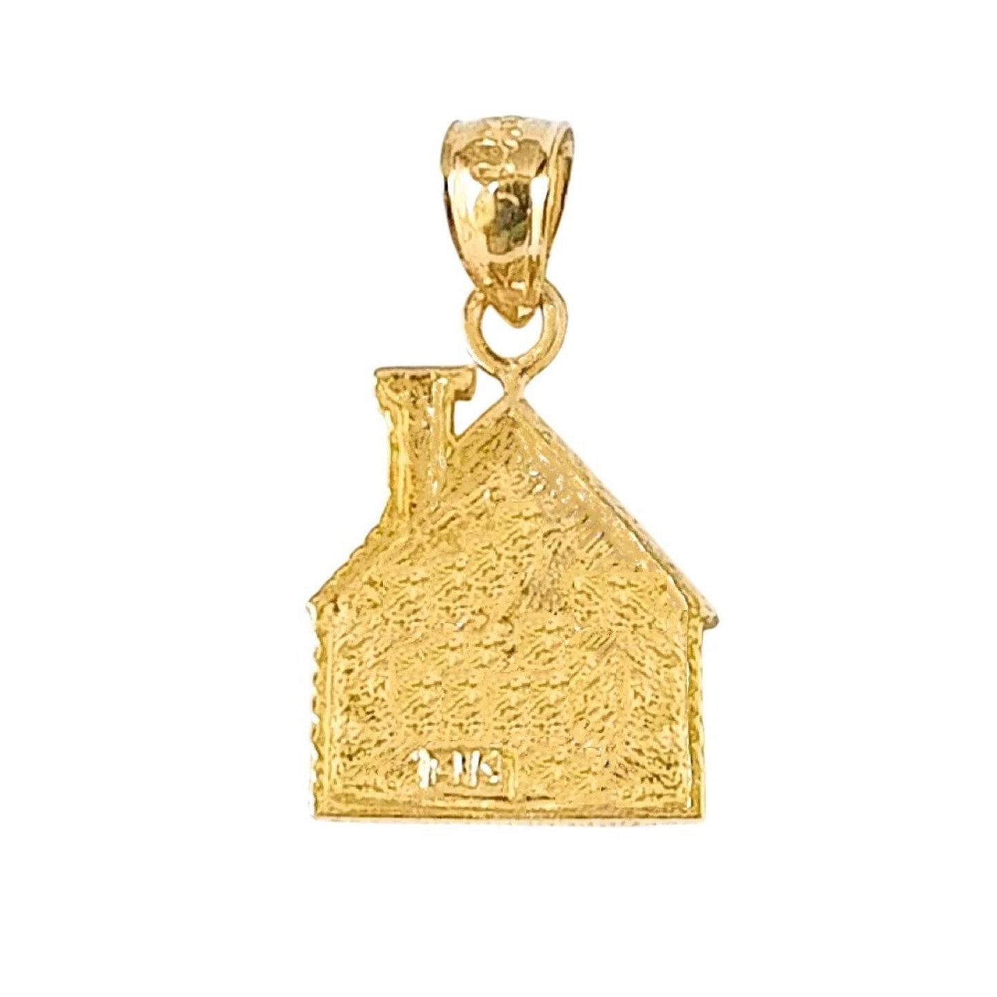 14K Yellow Gold House Pendant