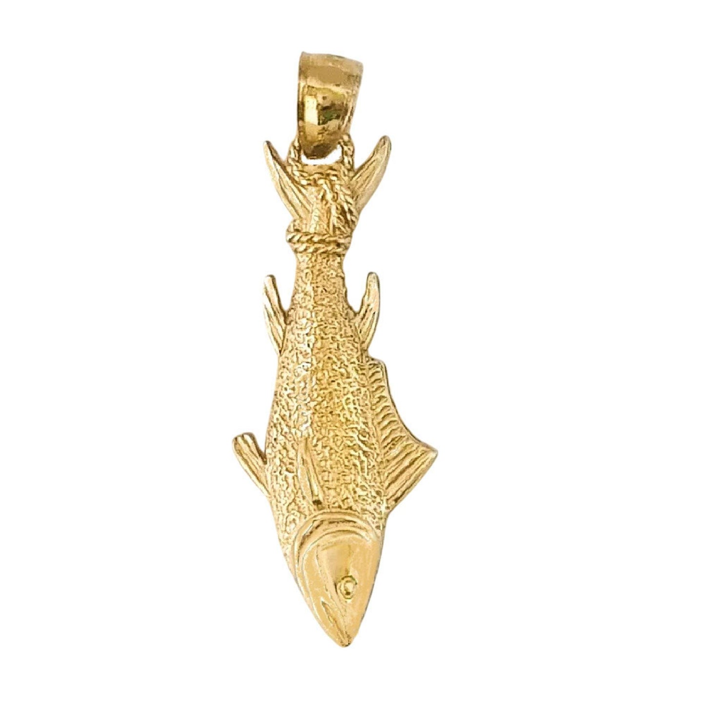 14K Yellow Gold Tuna Fish Pendant