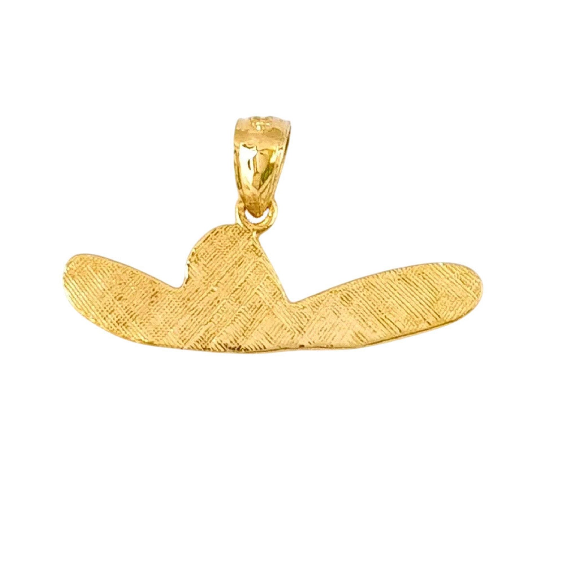 14K Yellow Gold Cowboy Hat, Sombrero Pendant