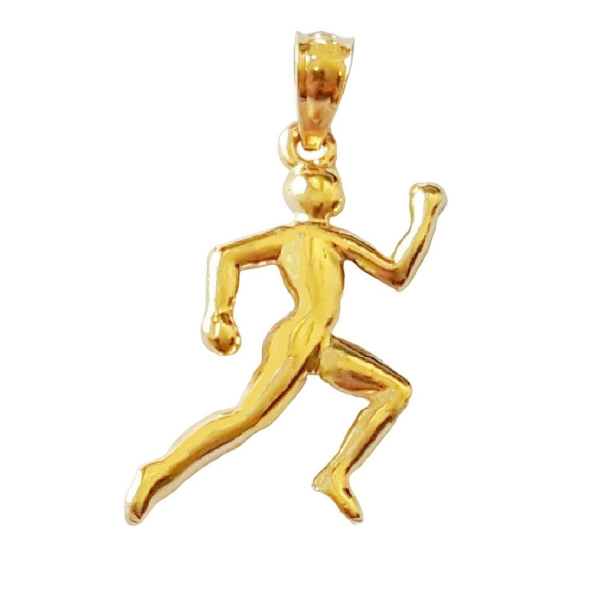 14K Yellow Gold Runner Pendant