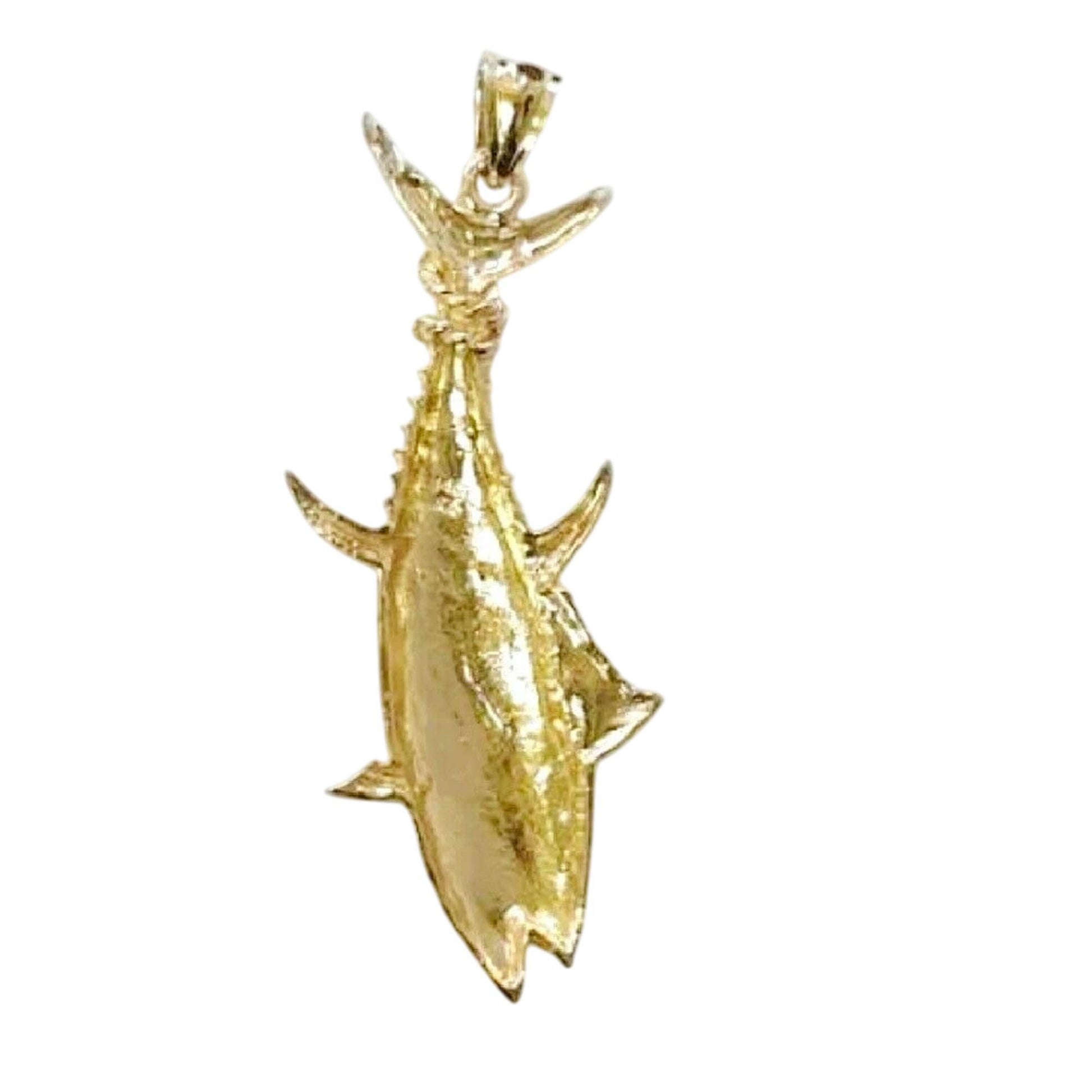 14K Yellow Gold Tuna Fish Pendant