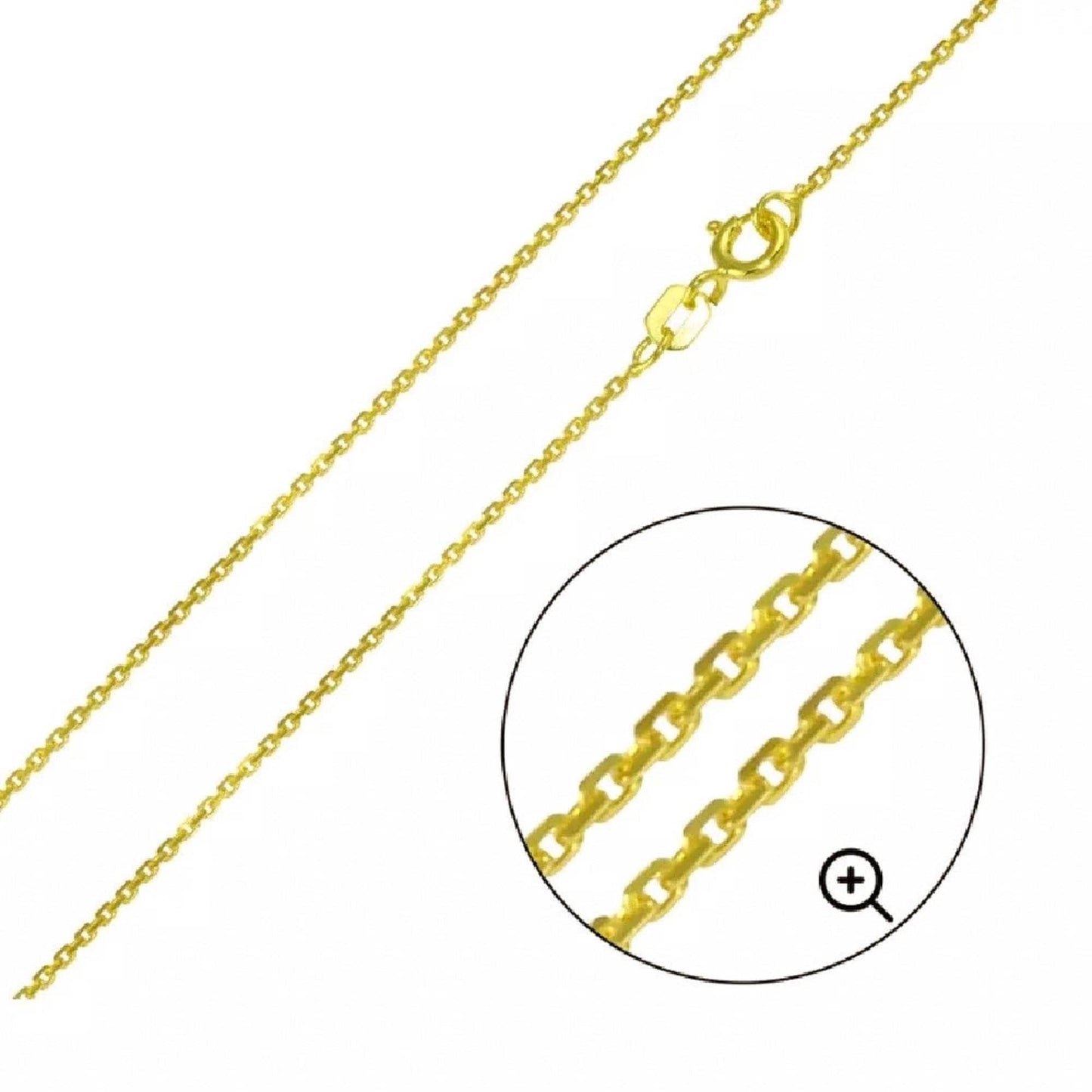 925 Sterling Silver Yellow Gold Plated Necklace w/ Great Dane Dog 3D Solid Pendant