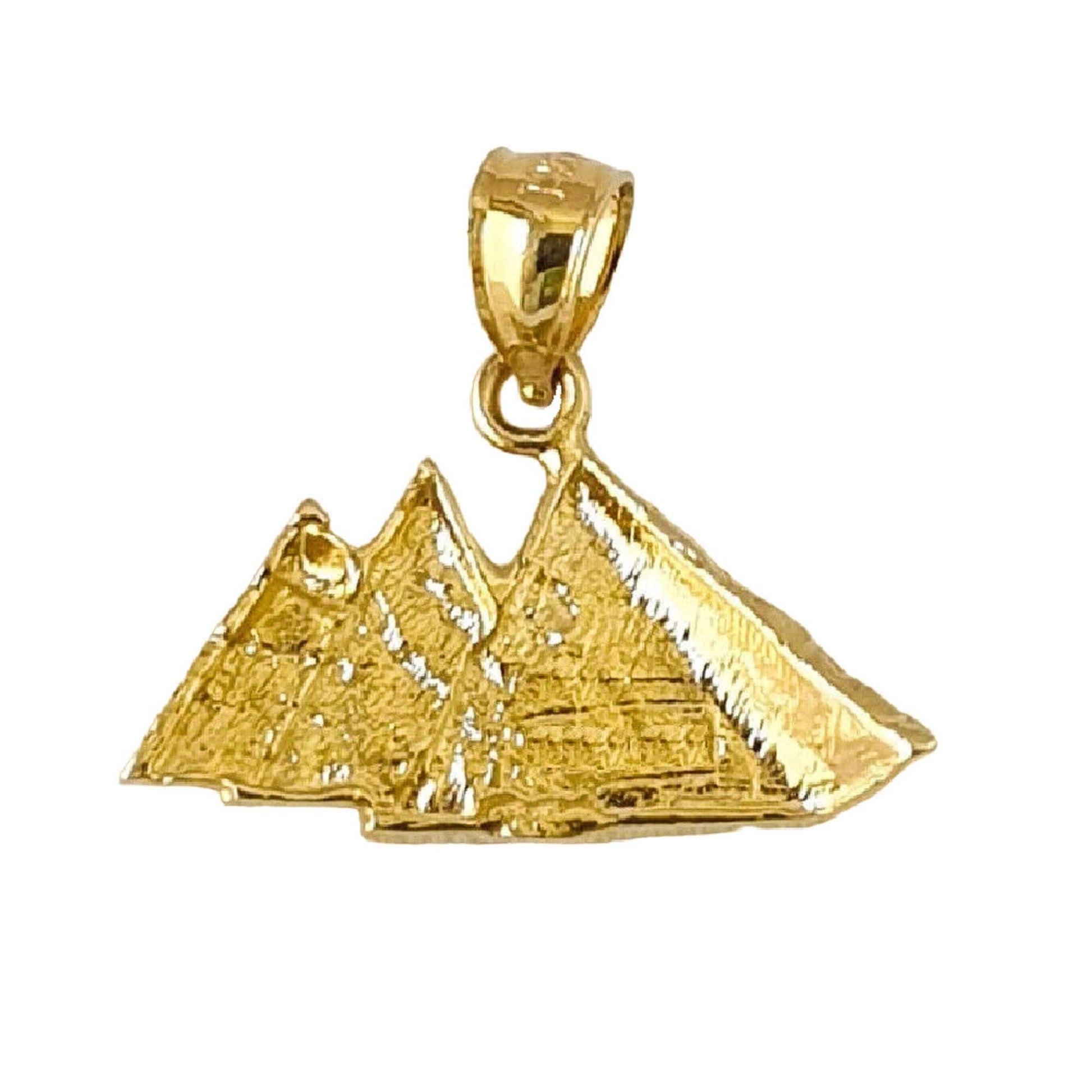 14K Yellow Gold EGYPTIAN PYRAMID Pendant