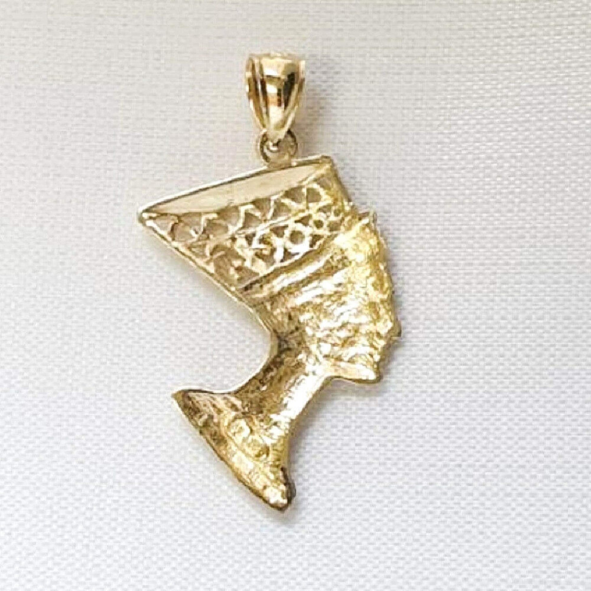 14K Yellow Gold EGYPTIAN QUEEN NEFERTITI Pendant