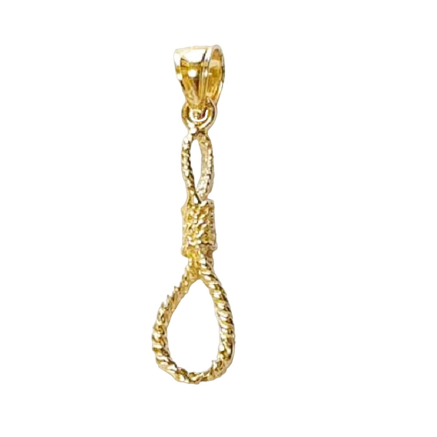 14K Yellow Gold NOOSE 3D (3 Dimensional) Pendant
