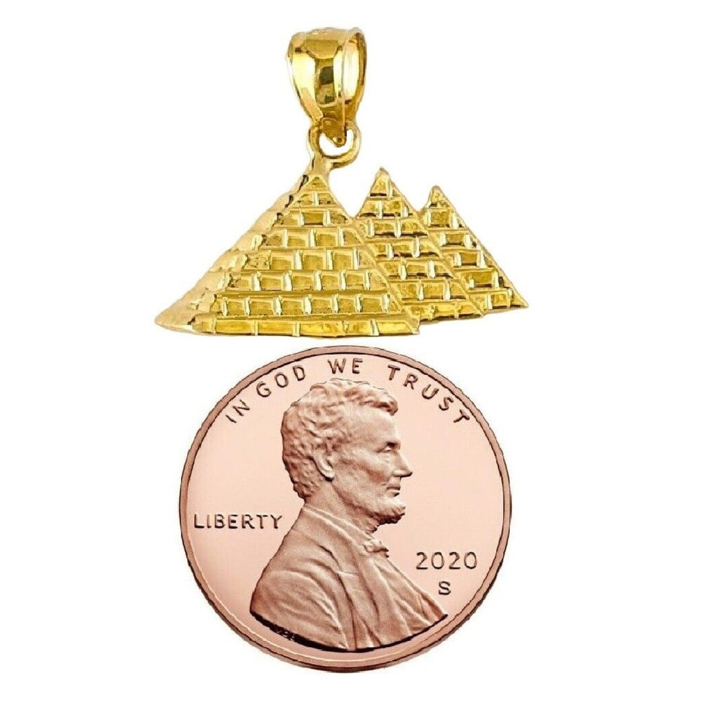 14K Yellow Gold EGYPTIAN PYRAMID Pendant