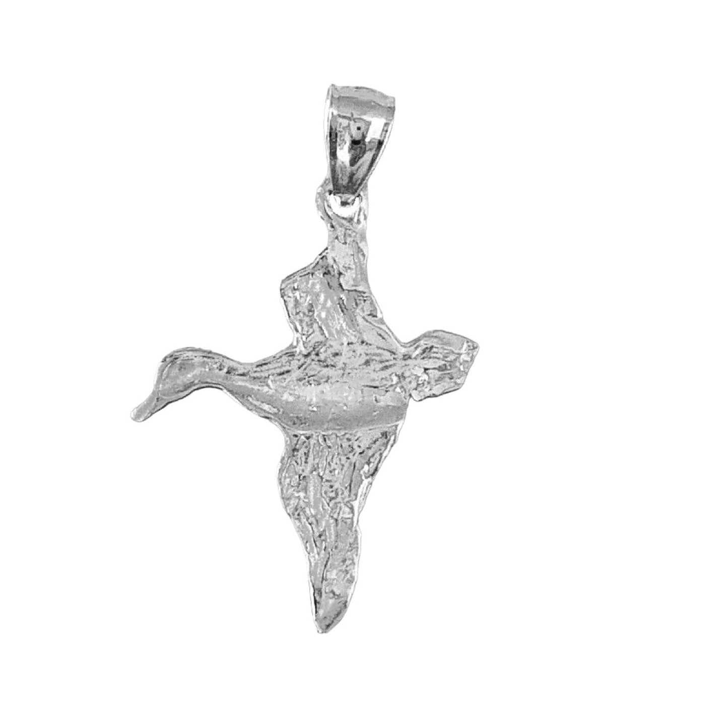925 Sterling Silver Necklace w/ Duck Mallard Pendant Charm