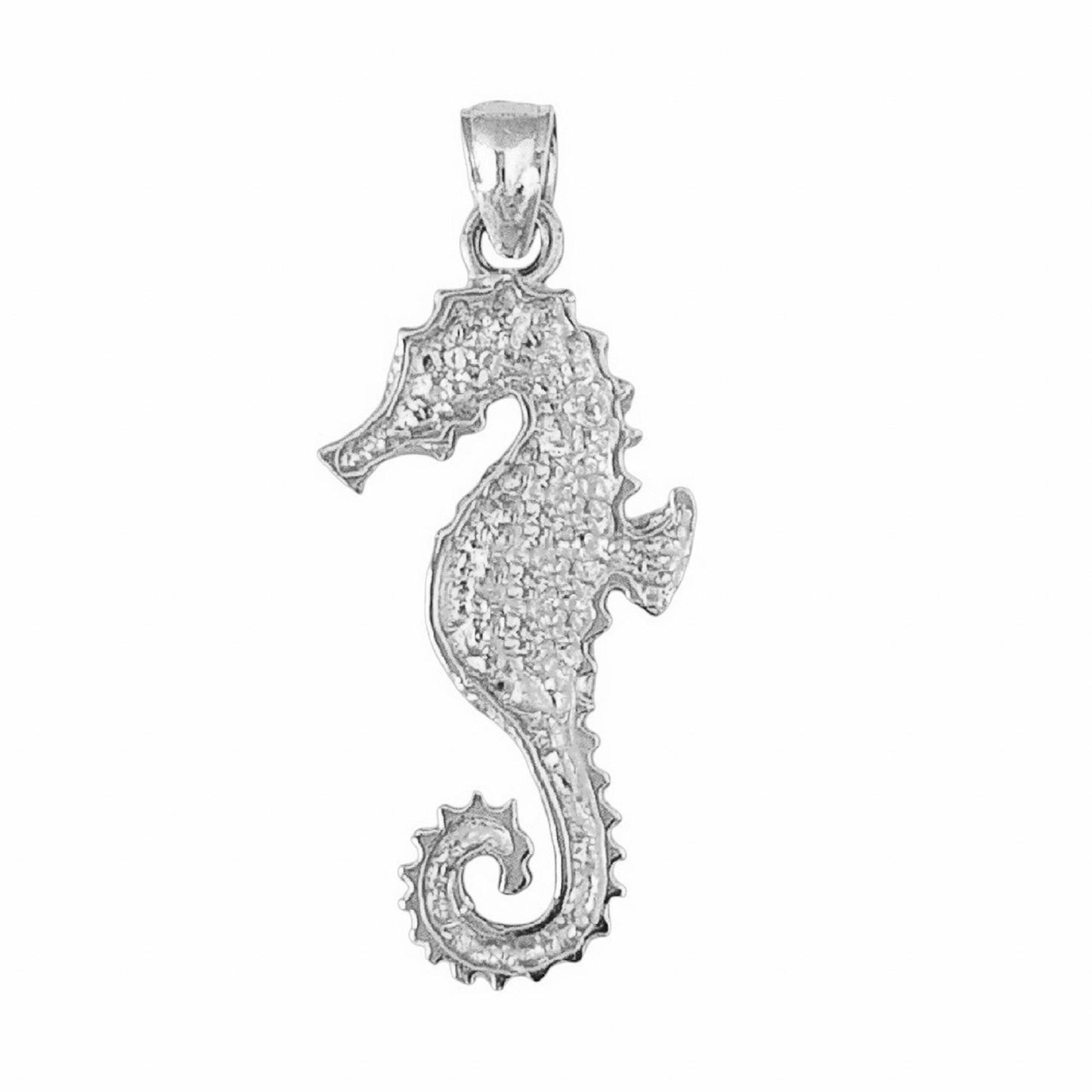 925 Sterling Silver Necklace w/ Seahorse Pendant Charm