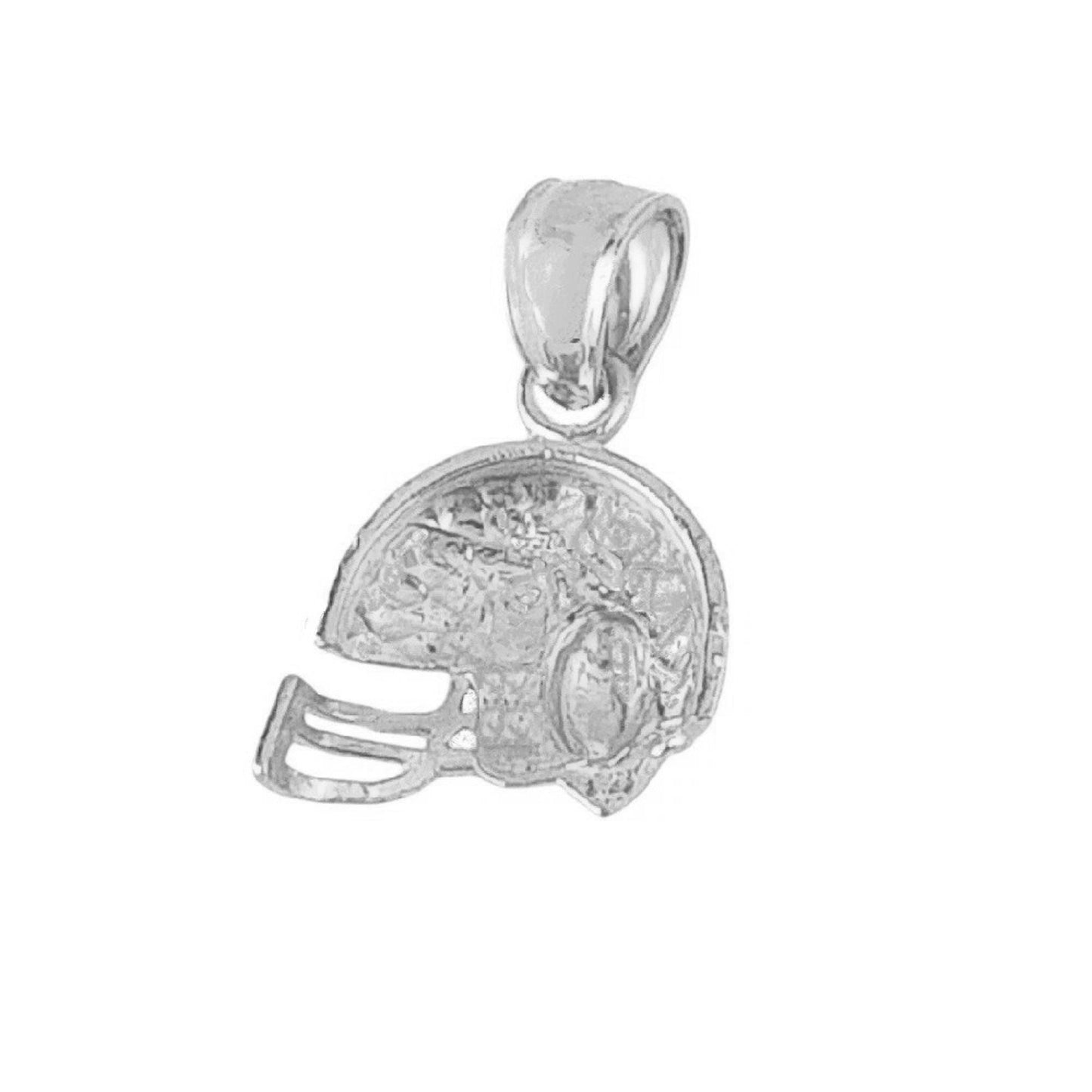 925 Sterling Silver Necklace w/ Football Helmet Charm Pendant