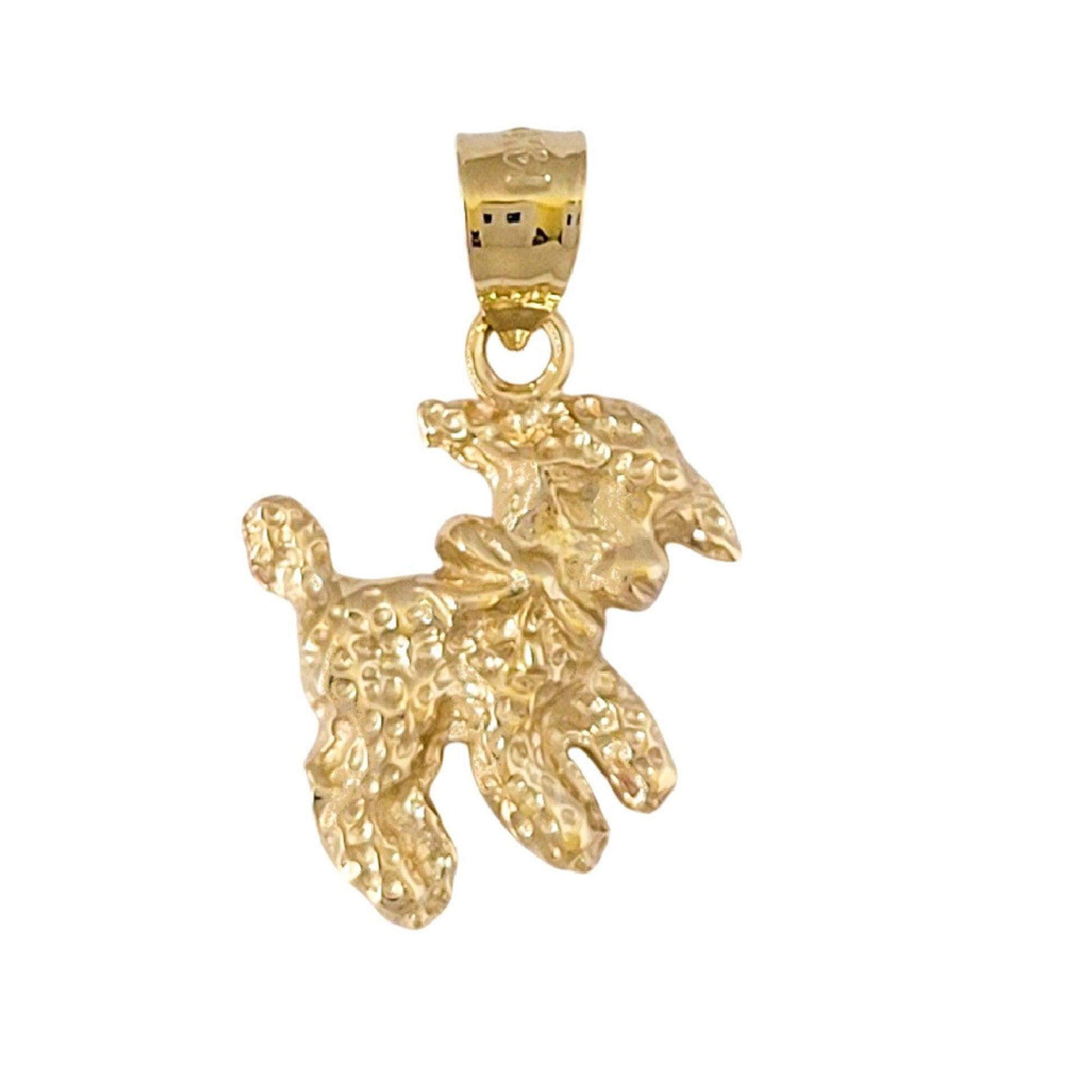14K Yellow Gold Sheep Pendant Charm