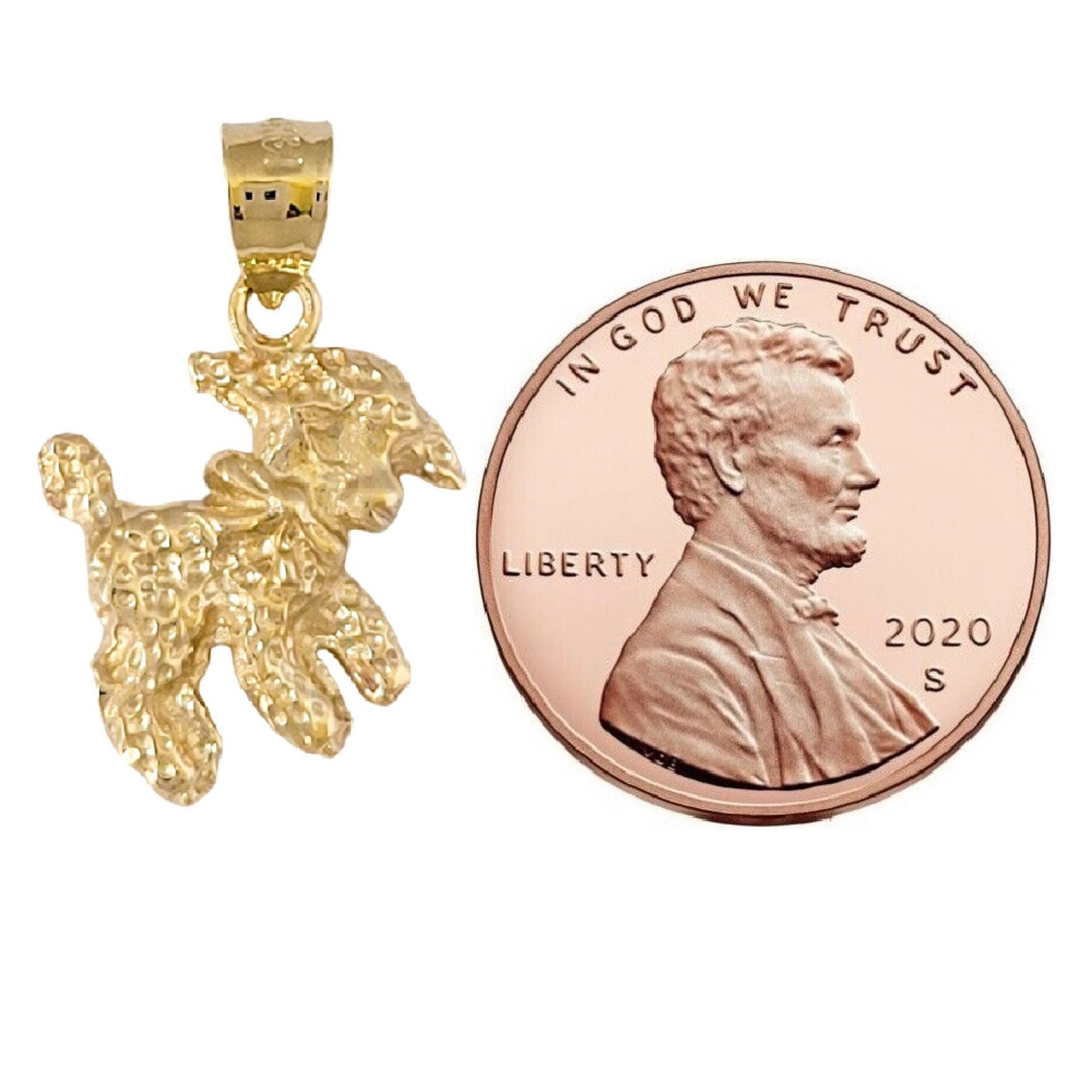 14K Yellow Gold Sheep Pendant Charm