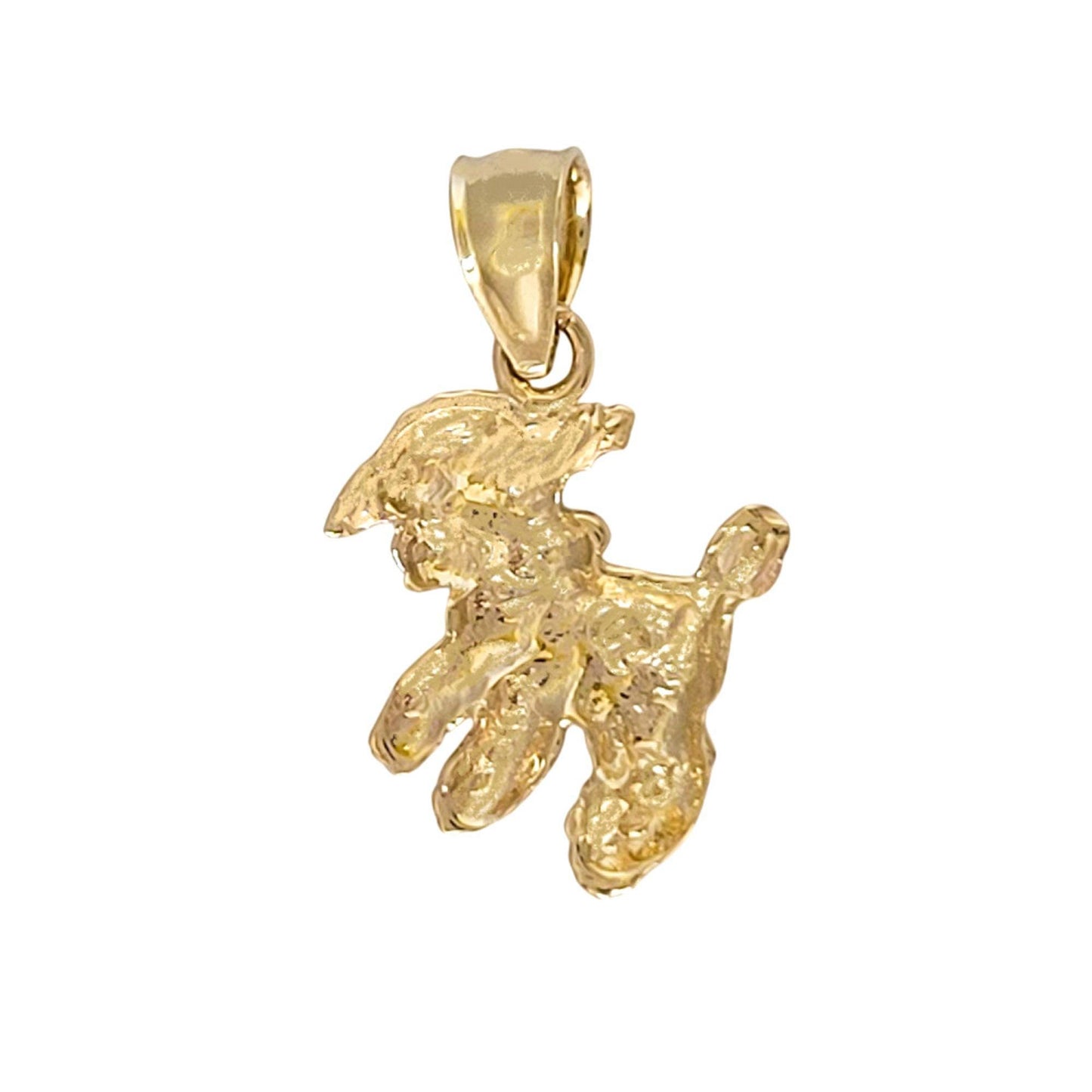 14K Yellow Gold Sheep Pendant Charm