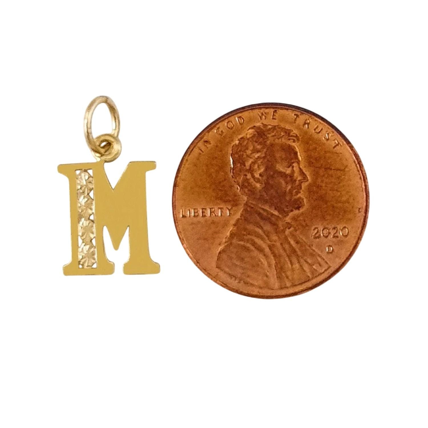 A to Z Any One 14K Yellow Gold Letter Pendant Charm