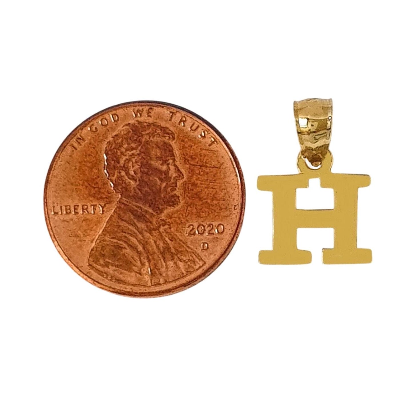 A to Z Any Any One 14K Yellow Gold Letter Pendant Charm